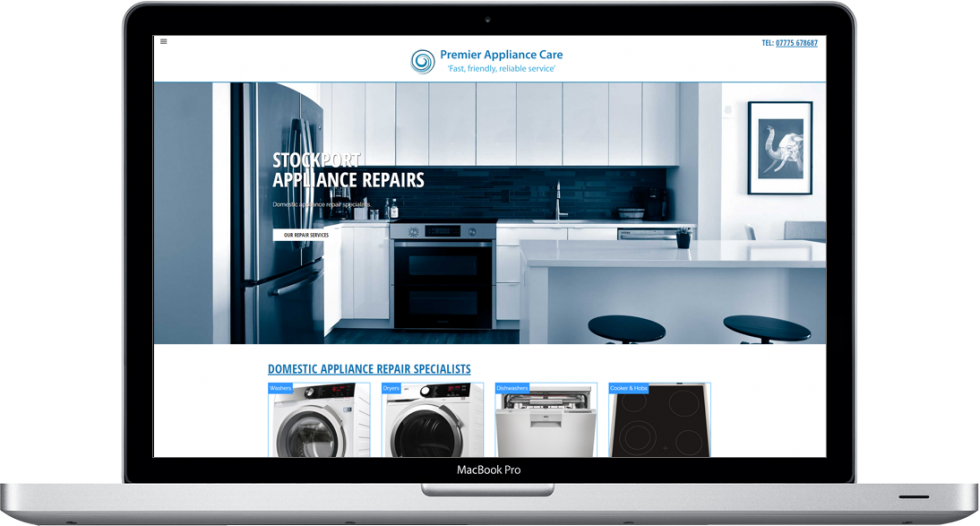 Appliance repairs website Stockport Cheshire Manchester